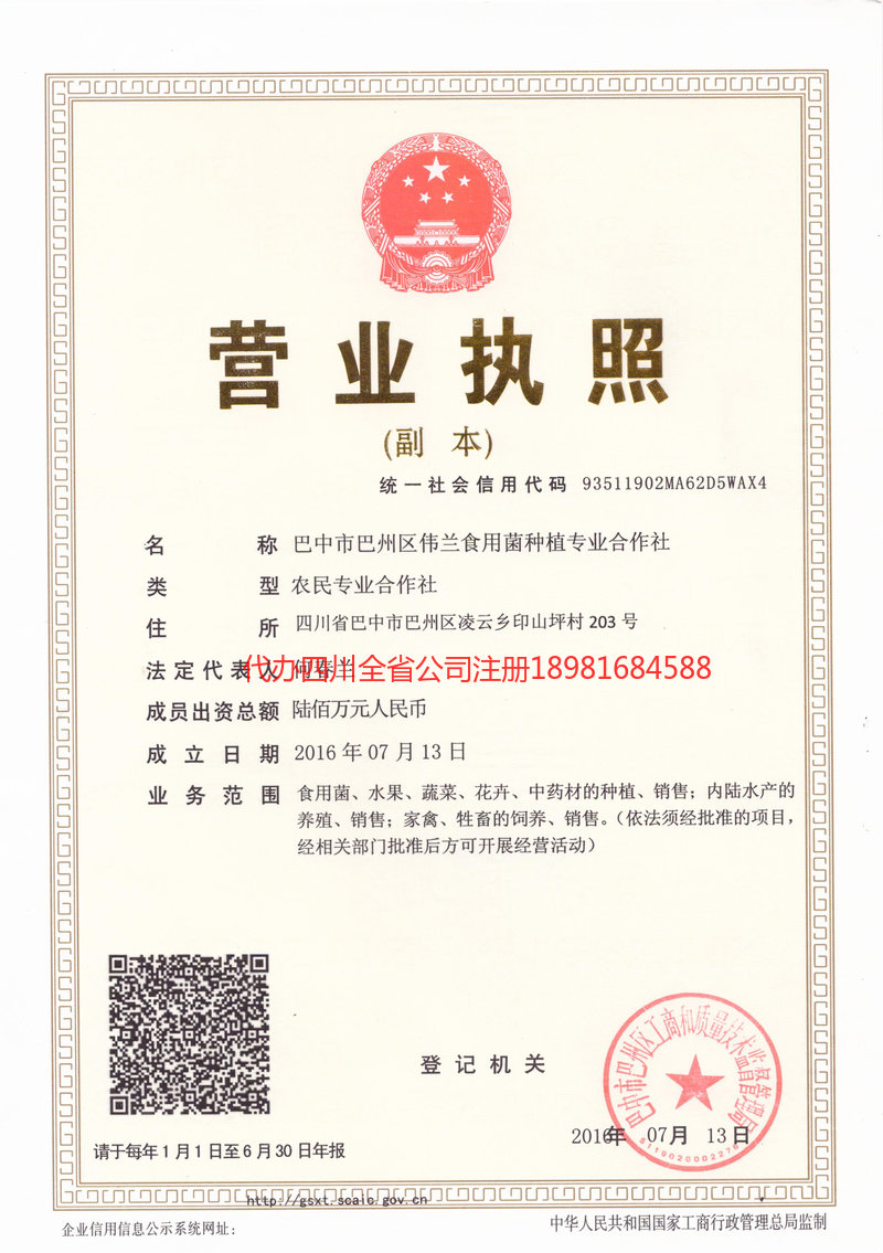 图们图们伟兰食用菌种植专业合作社